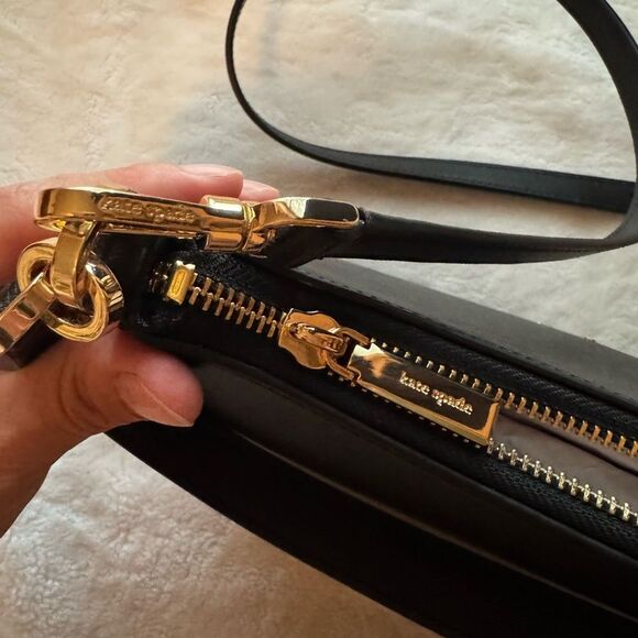 Madison Saffiano Leather Crescent Shoulder Bag - Picture 9 of 12